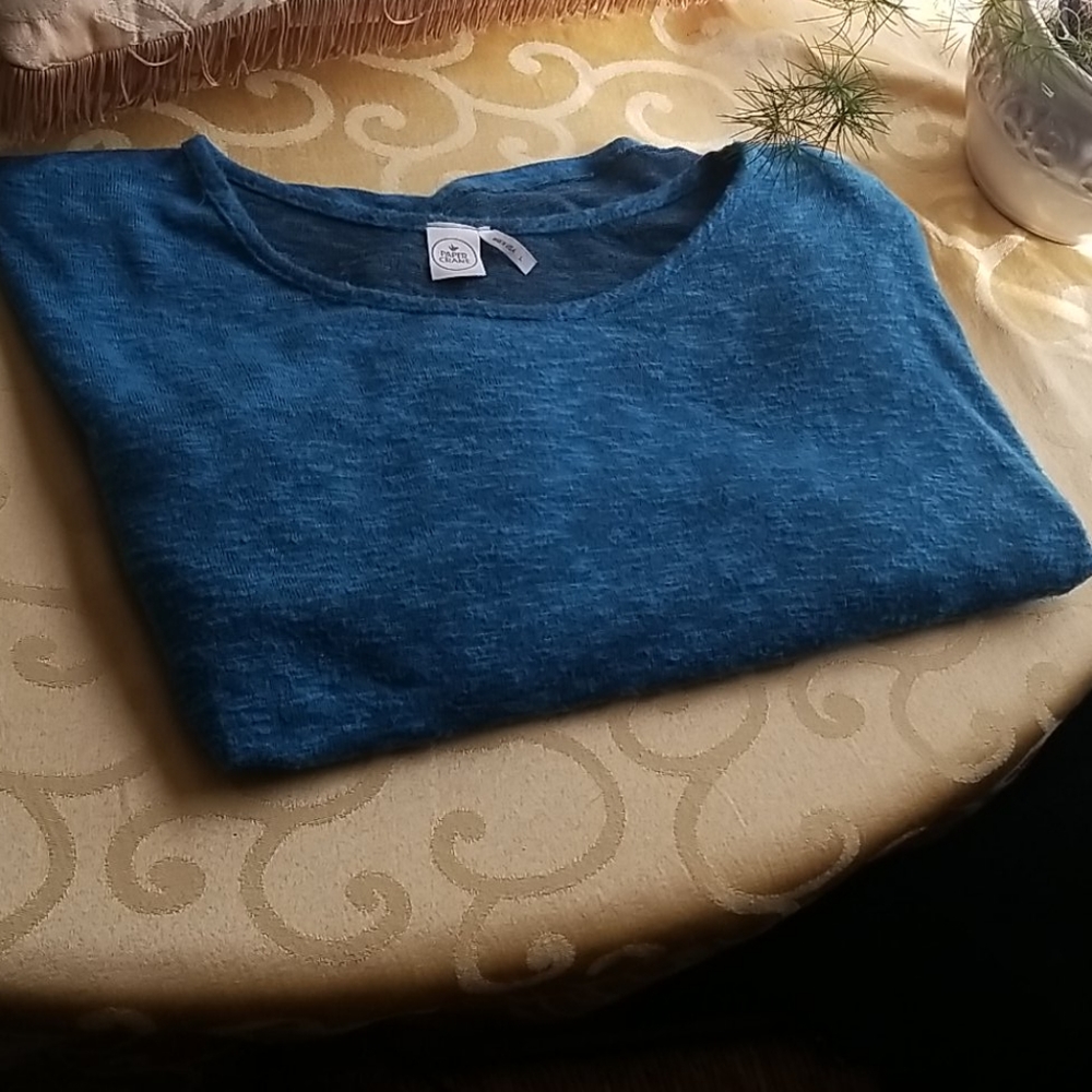Women's Comfy Teal/ Egyptian Blue Drapy Sweater